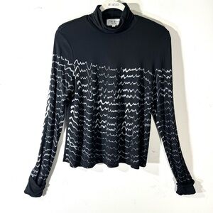 2/$35 Feel the Piece Wave Mock Neck Long Sleeve Top XS/S
